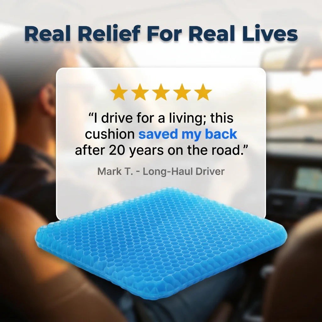 CoolGel™ - Medical-grade gel seat cushion for superior pressure relief