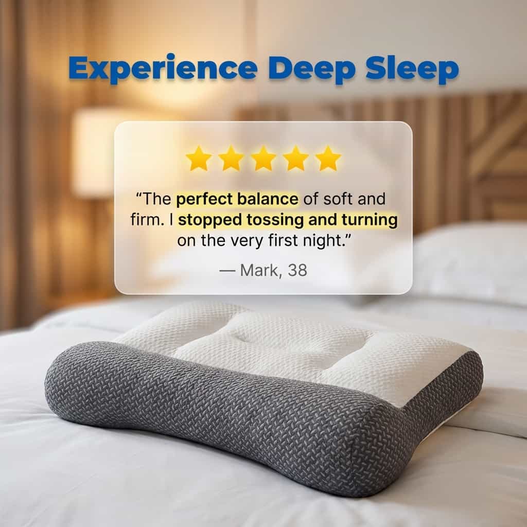 Ergonomic Relief Pillow - Relieves Neck & Shoulder Pain