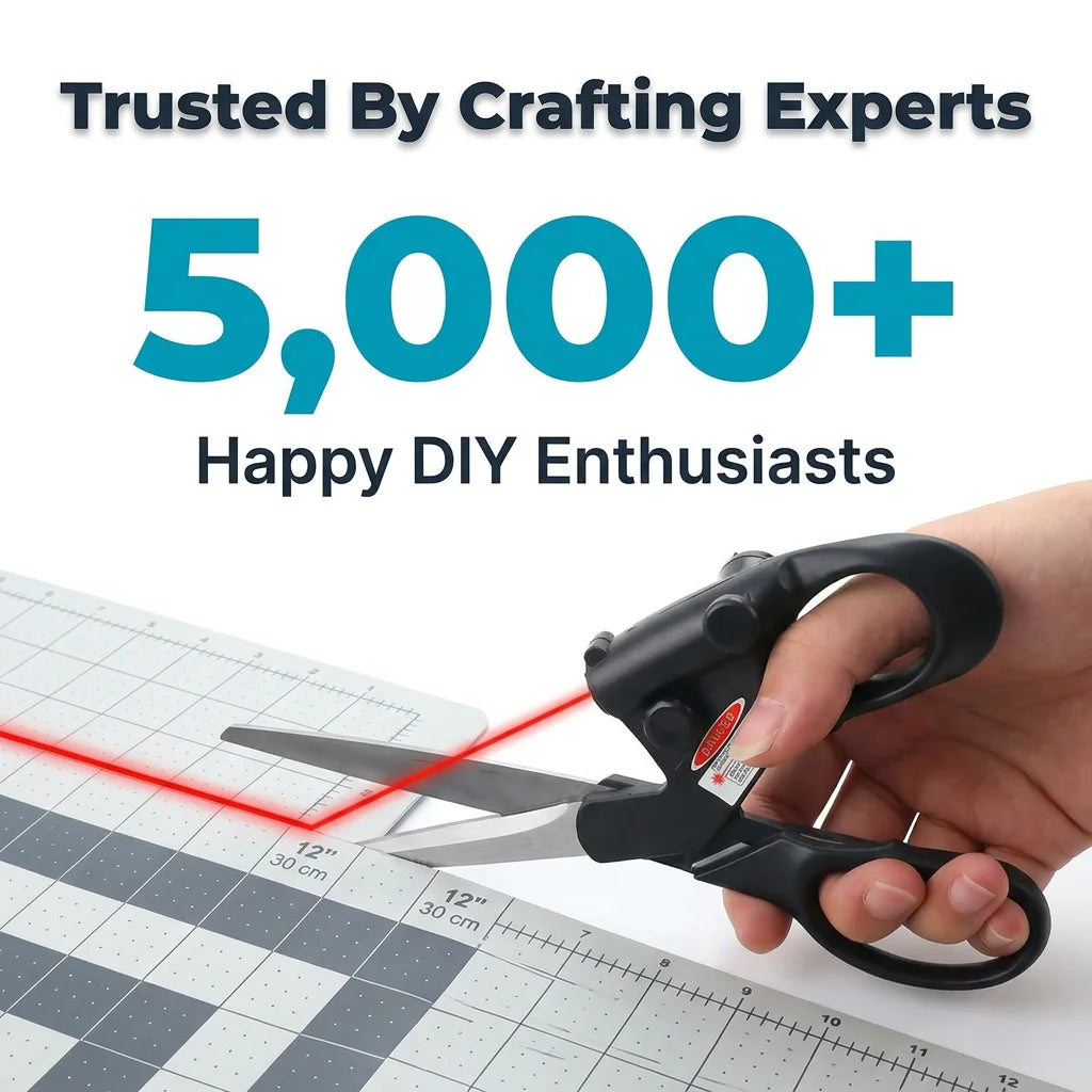 LaserGuide™ - Precision laser-guided metal scissors for perfect cuts