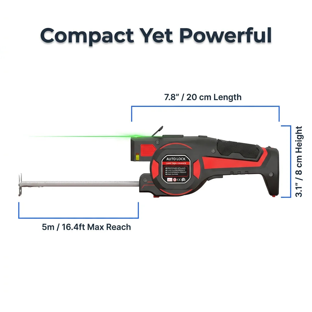 ProBeam™ - 2-in-1 laser tape measure with integrated level