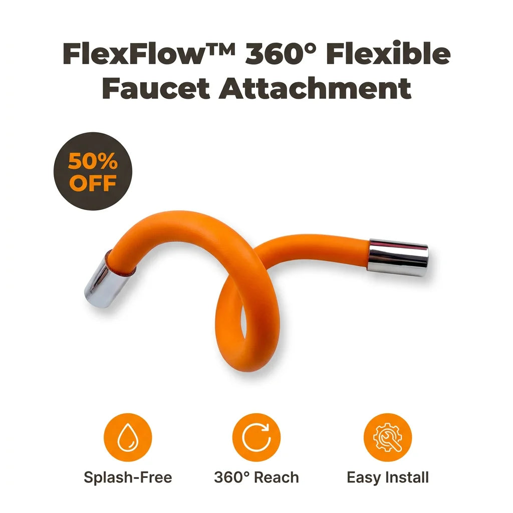 FlexFlow™ - Raccordo girevole a 360 gradi per rubinetto, per risciacqui senza schizzi