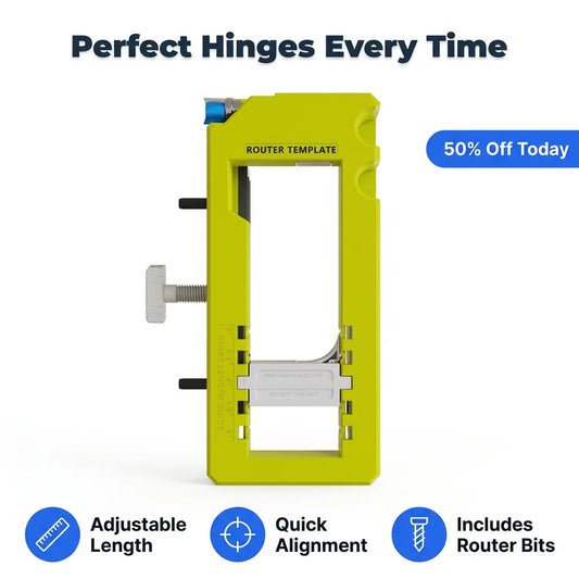 HingeGuide™ - תבנית מתכווננת לניתוב צירים