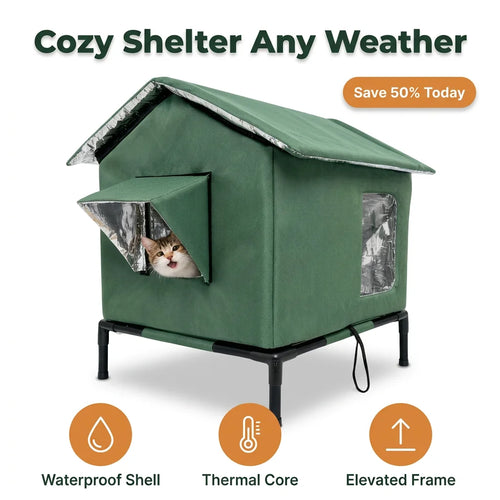SafeCabin™ - Weatherproof outdoor shelter for cats