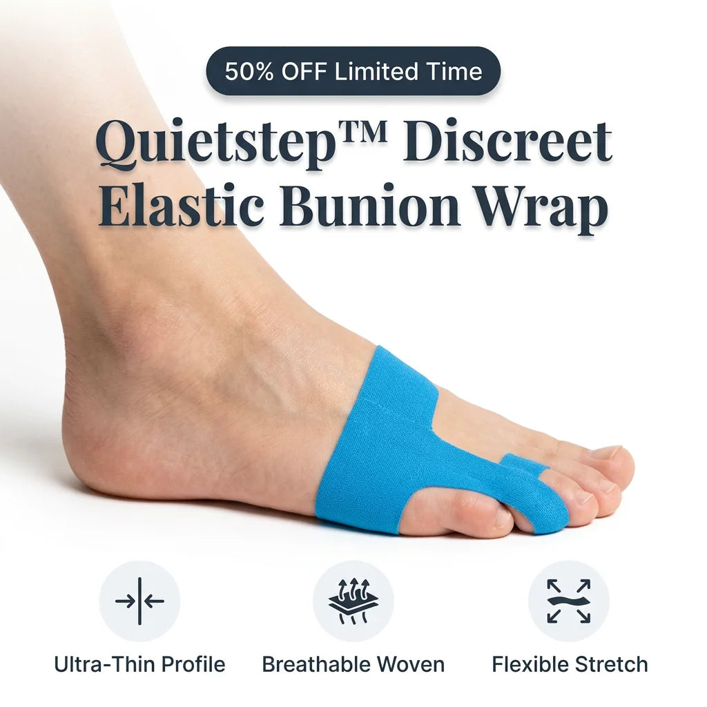 Quietstep™ – Discreet Elastic Bunion Wrap for All-Day Pain Relief