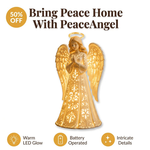 PeaceAngel™ - Elegant LED Christmas angel for a cozy home
