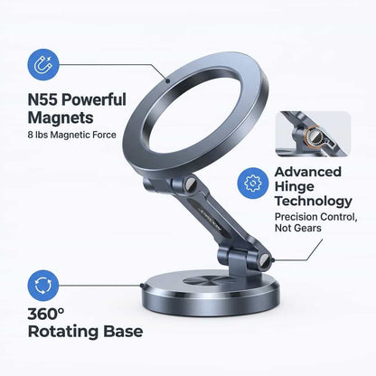 Foldable Magnetic Phone Mount - Hands-Free Driving