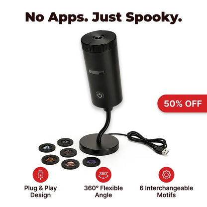 SpookBeam™ - HD Halloween projector with 6 interchangeable spooky themes