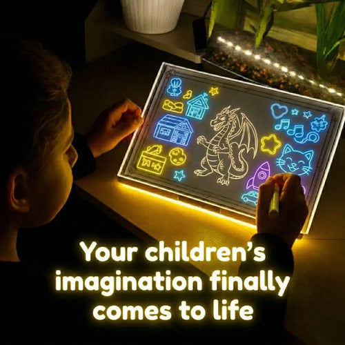 GlowPad™ - Wiederverwendbares LED-Zeichenbrett mit Sofort-Lösch-Technologie