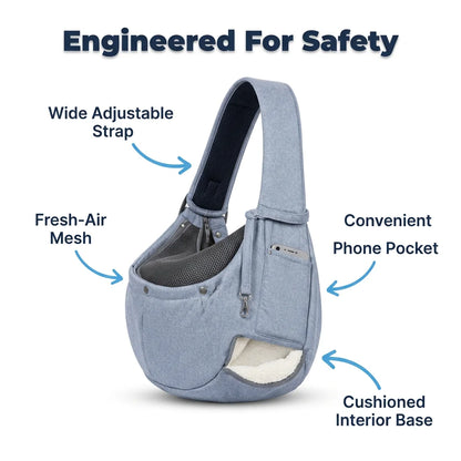 SoftSling™ - Ventilated Mesh and Padded Dog Sling Carrier