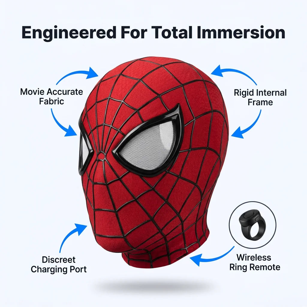 HeroVision™ - Spider-Man mask with expressive moving eyes