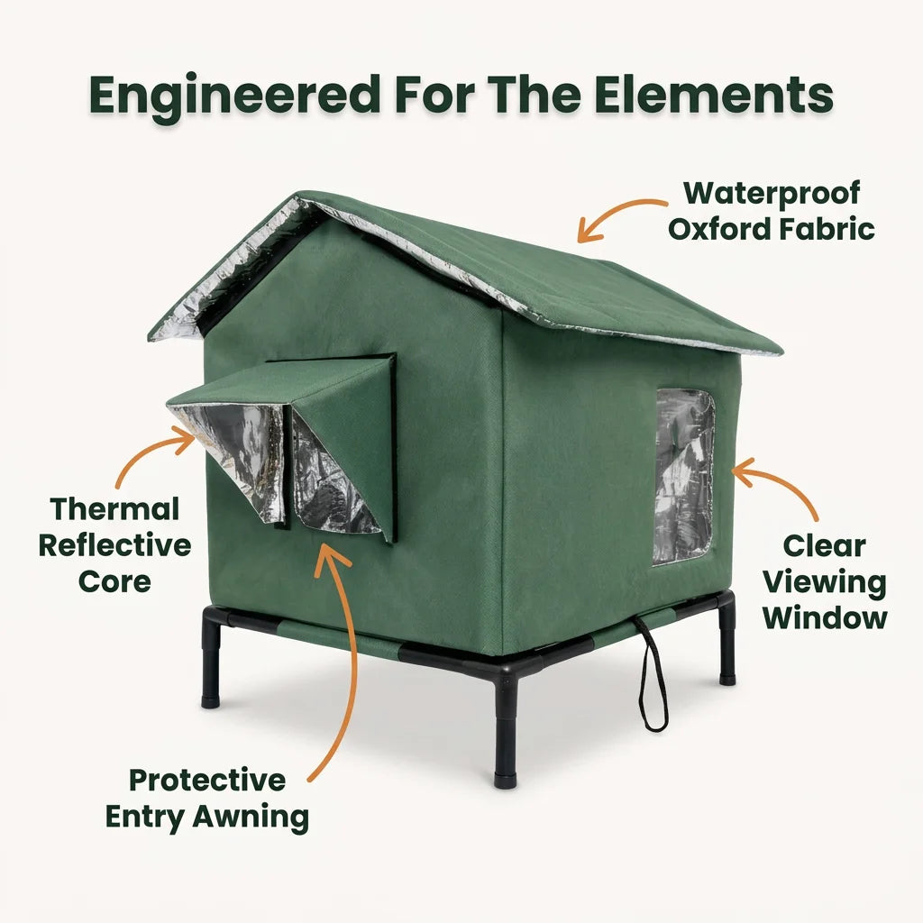 SafeCabin™ - Weatherproof outdoor shelter for cats
