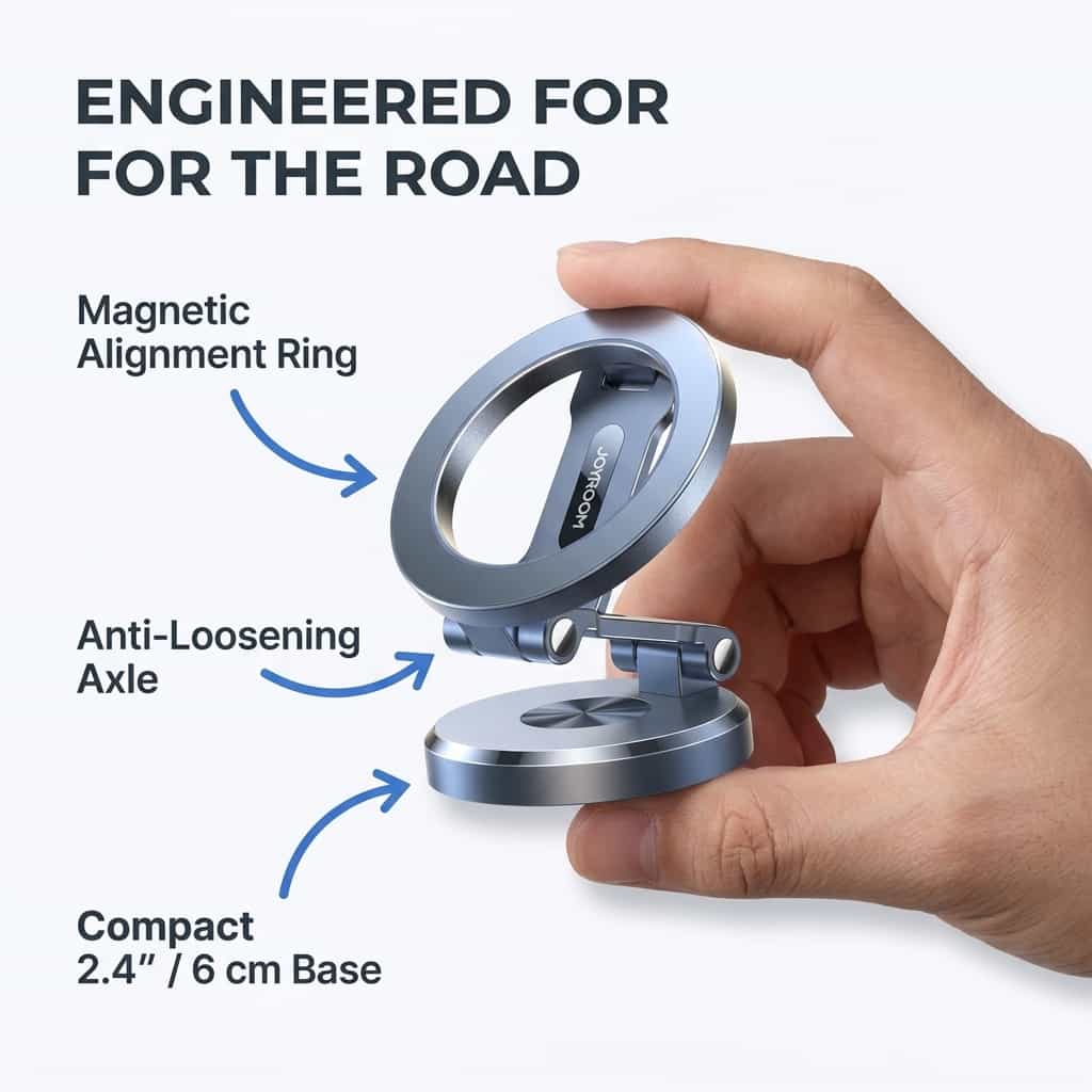 Foldable Magnetic Phone Mount - Hands-Free Driving