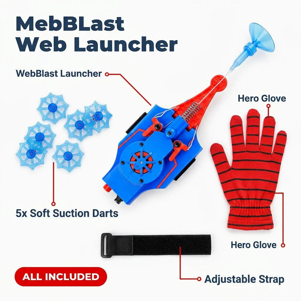 WebBlast™ - Ultimate Superhero Wrist Launcher for Active Play