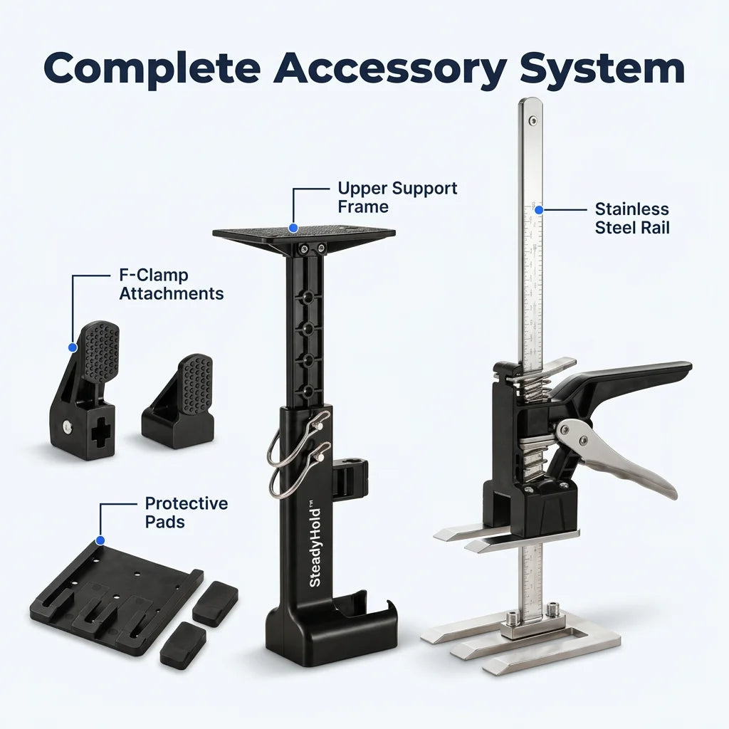 SteadyHold™ - Precision Height Adjustable Support for Solo Cabinet Assembly