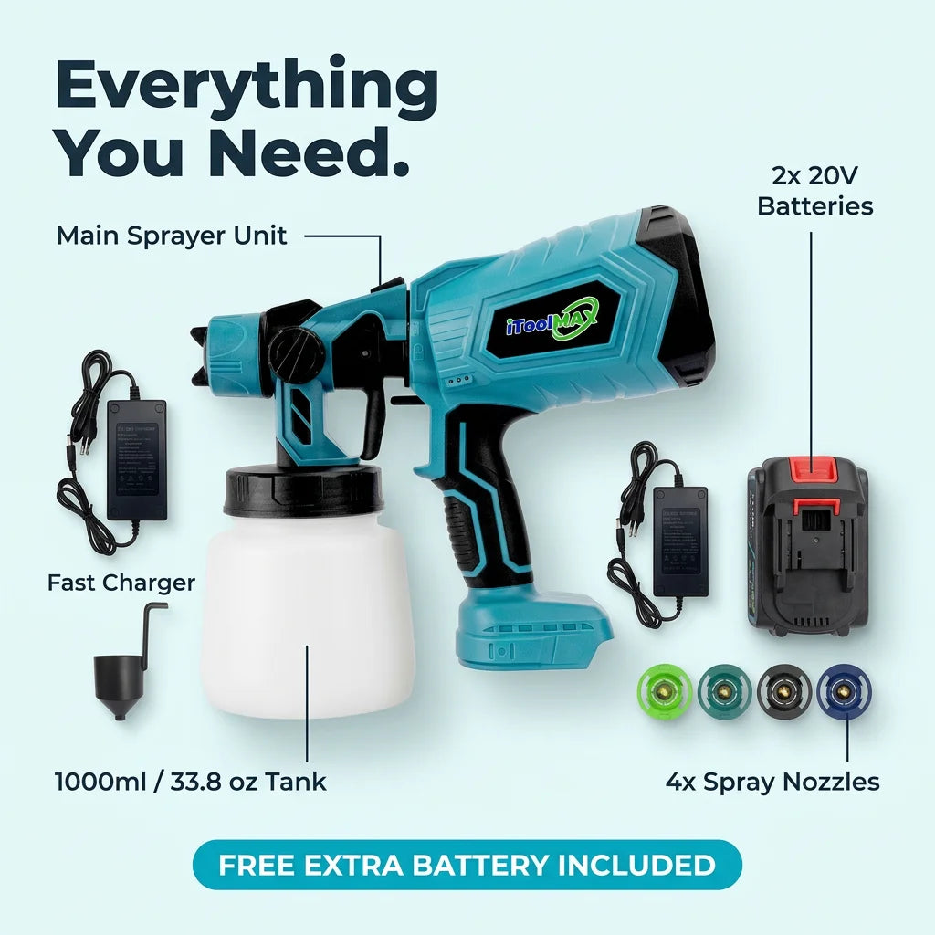 PowerPaint™ - Cordless high-pressure paint sprayer for professional finishes