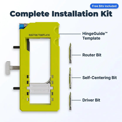 HingeGuide™ - Adjustable hinge routing template for perfect door installation