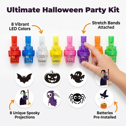 FingerGlow™ - 8 Vivid LED Neon Pattern Finger Lights for Parties
