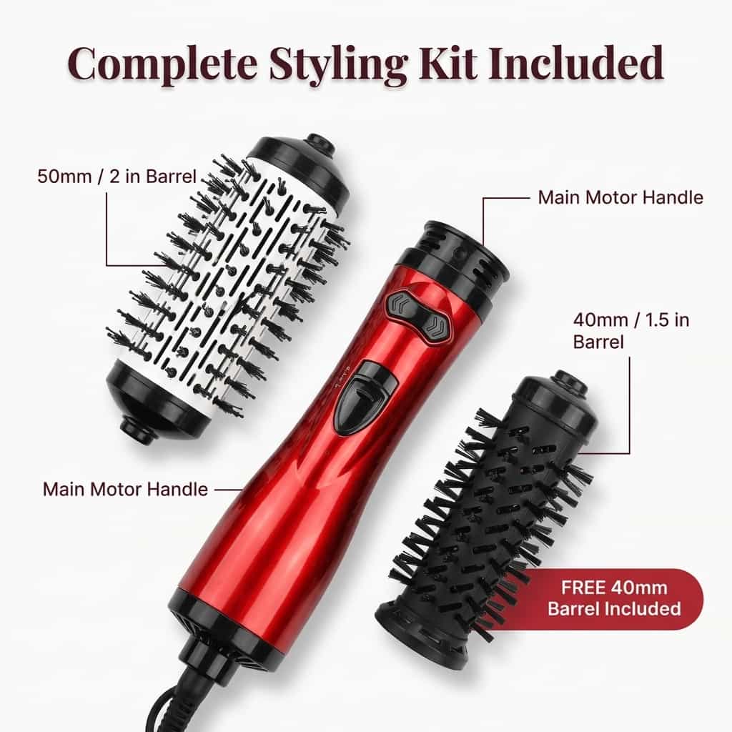 3-in-1 Rotating Hair Styler - Salon quality blowouts in seconds