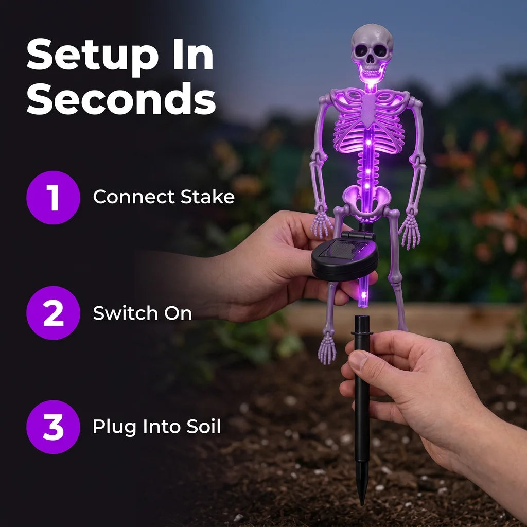 NightBone™ - Solar Powered Halloween Skeleton Stake Light