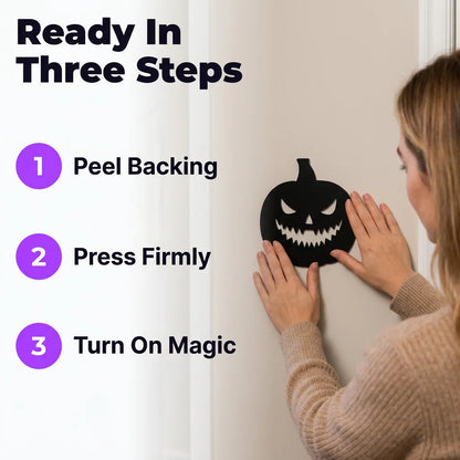 WallGlow™ - 8-Pack Halloween LED Silhouette Wall Lights