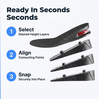 MaxLift™ - Adjustable height insoles for an instant boost