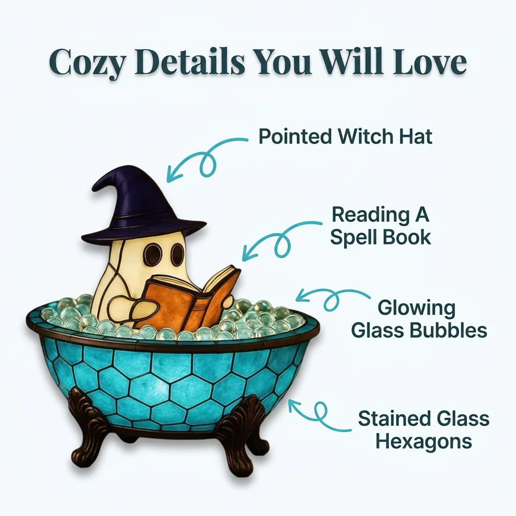 BubbleGlow™ - Spooky cute ghost nightlight for bedside ambiance