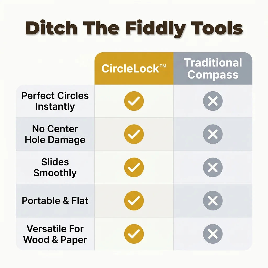 CircleLock™ - Bendable Compass and Round Ruler for Precise Circles