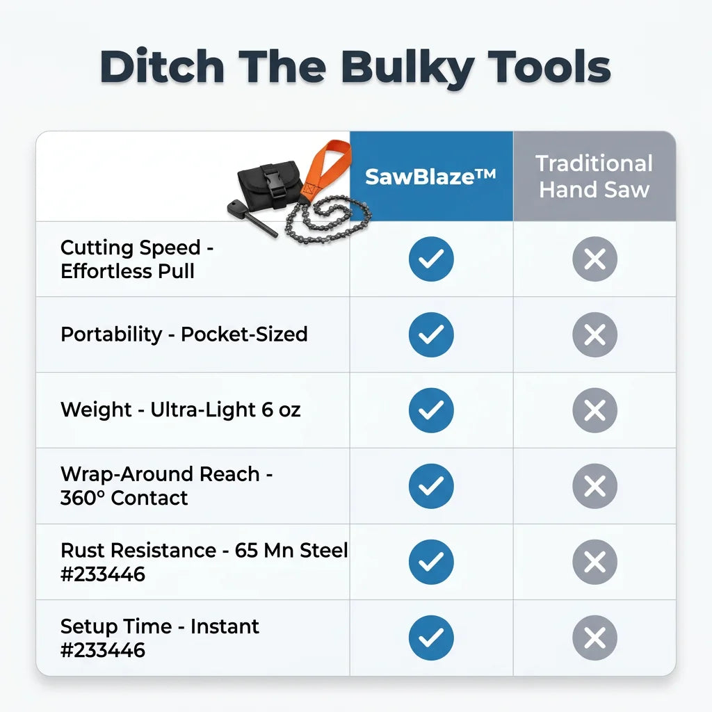 SawBlaze™ - Ultra-Portable Steel Saw for Camping and Survival