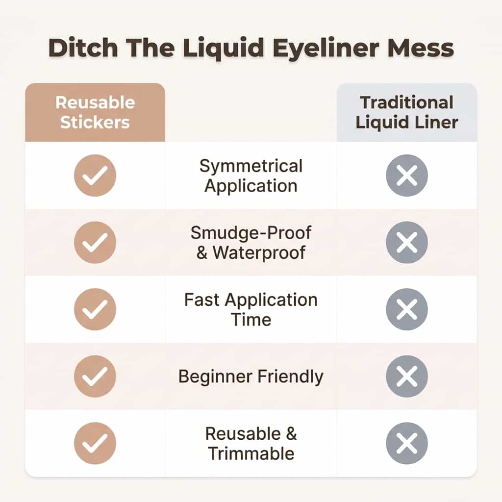 Reusable Eyeliner Stickers - Instant Glam Look in Seconds