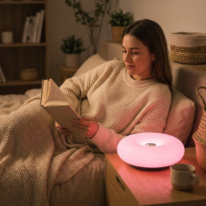 GlowRing™ - Sculptural donut table lamp with ambient glow