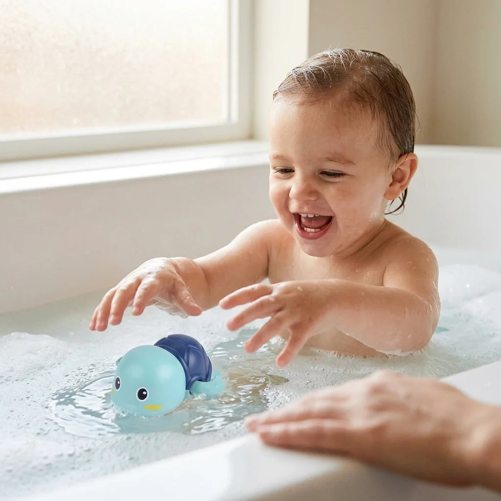 FunSplash™ - 3 Piece Wind-Up Swimming Turtle Bath Toy Set