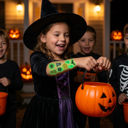 NeonArt™ - Premium glow-in-the-dark tattoo stickers for Halloween parties