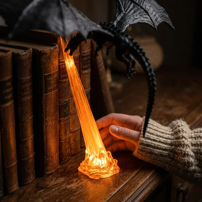 DragonGlow™ - Fire-Breathing Fantasy Bookshelf Lamp