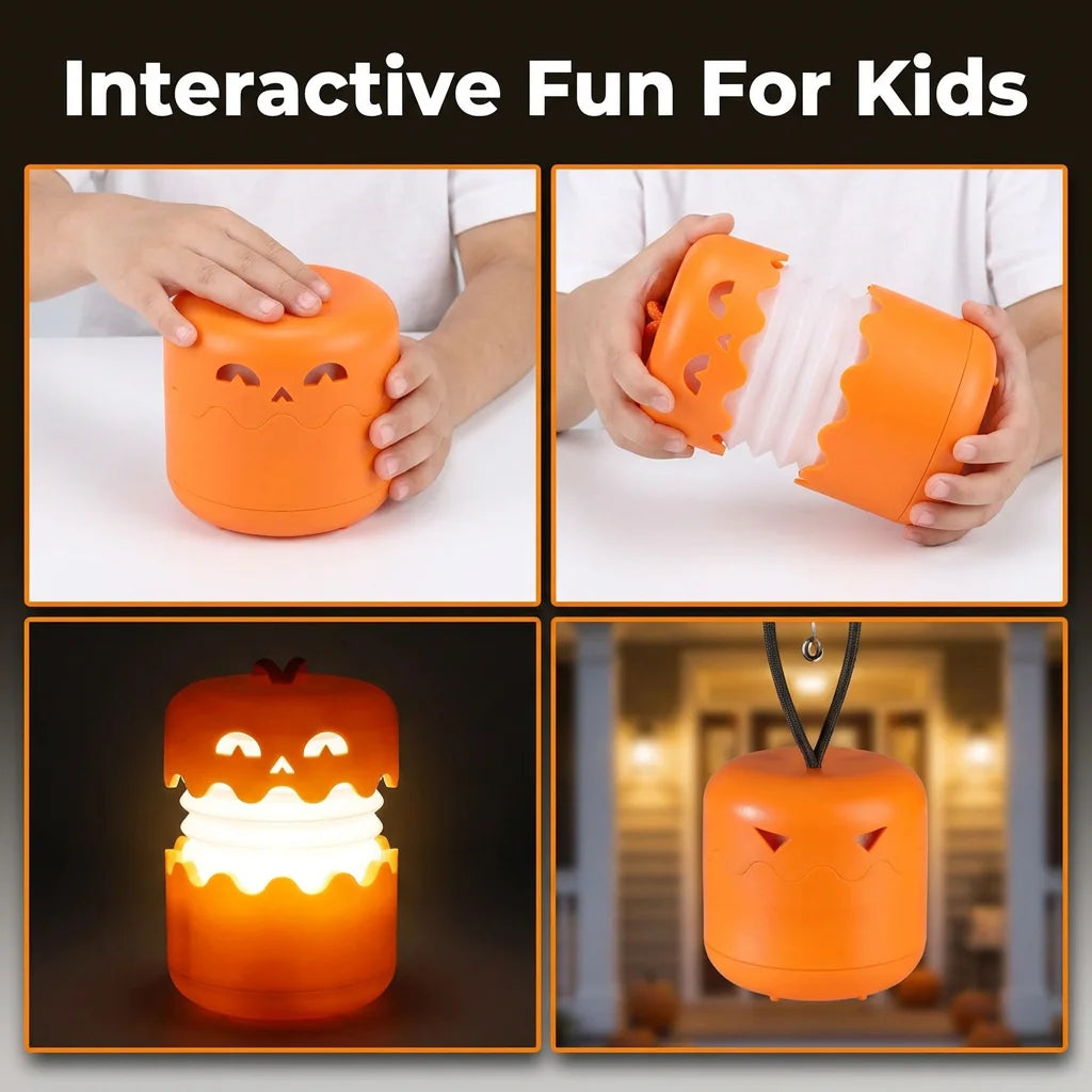 FlexLantern™ - Collapsible spooky jack-o-lantern for easy seasonal storage