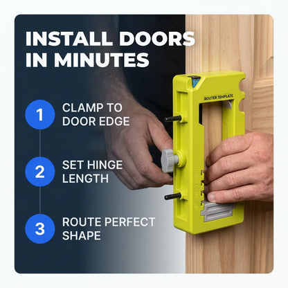 HingeGuide™ - Adjustable hinge routing template for perfect door installation