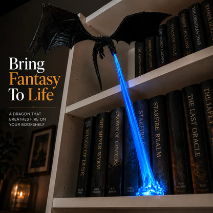 DragonGlow™ - Fire-Breathing Fantasy Bookshelf Lamp