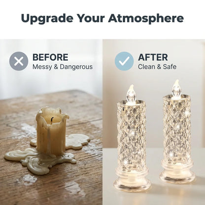 CrystalShine™ - Safe and Mess-Free Battery Operated Glitter Candle Lights