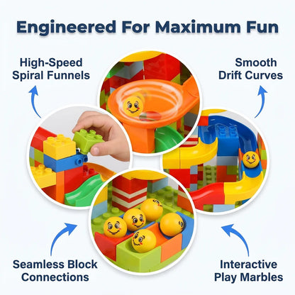 FunBlock™ - Customizable 84-504PCS Marble Race Run Maze Toy
