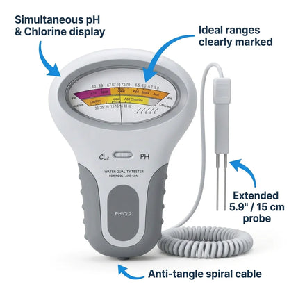 AquaTest™ - Digital pH and Chlorine Water Quality Tester