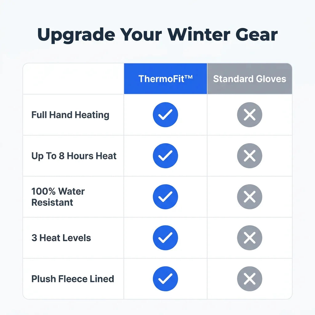 ThermoFit™ - Vyhrievané rukavice s 3 nastaviteľnými úrovňami ohrevu