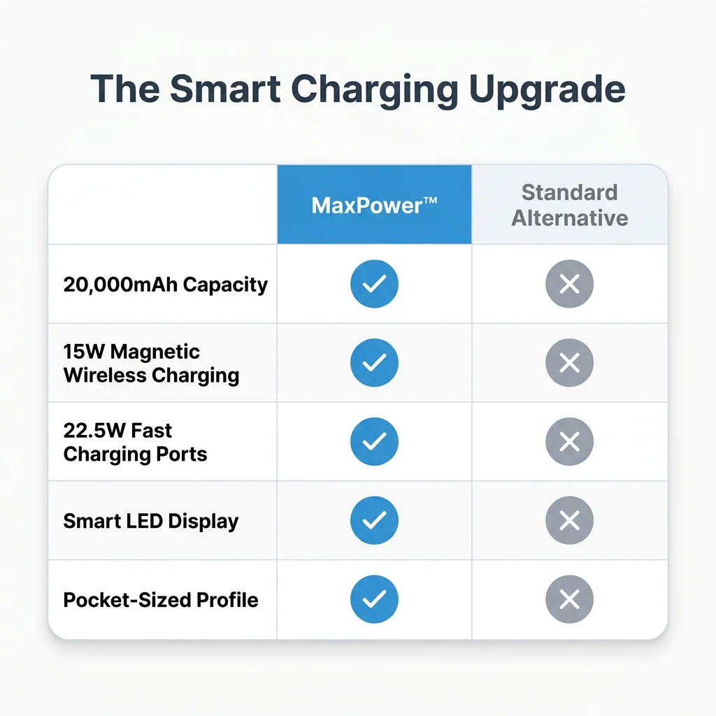 MaxPower™ - 20,000 mAh portable charger with 22.5W fast charging