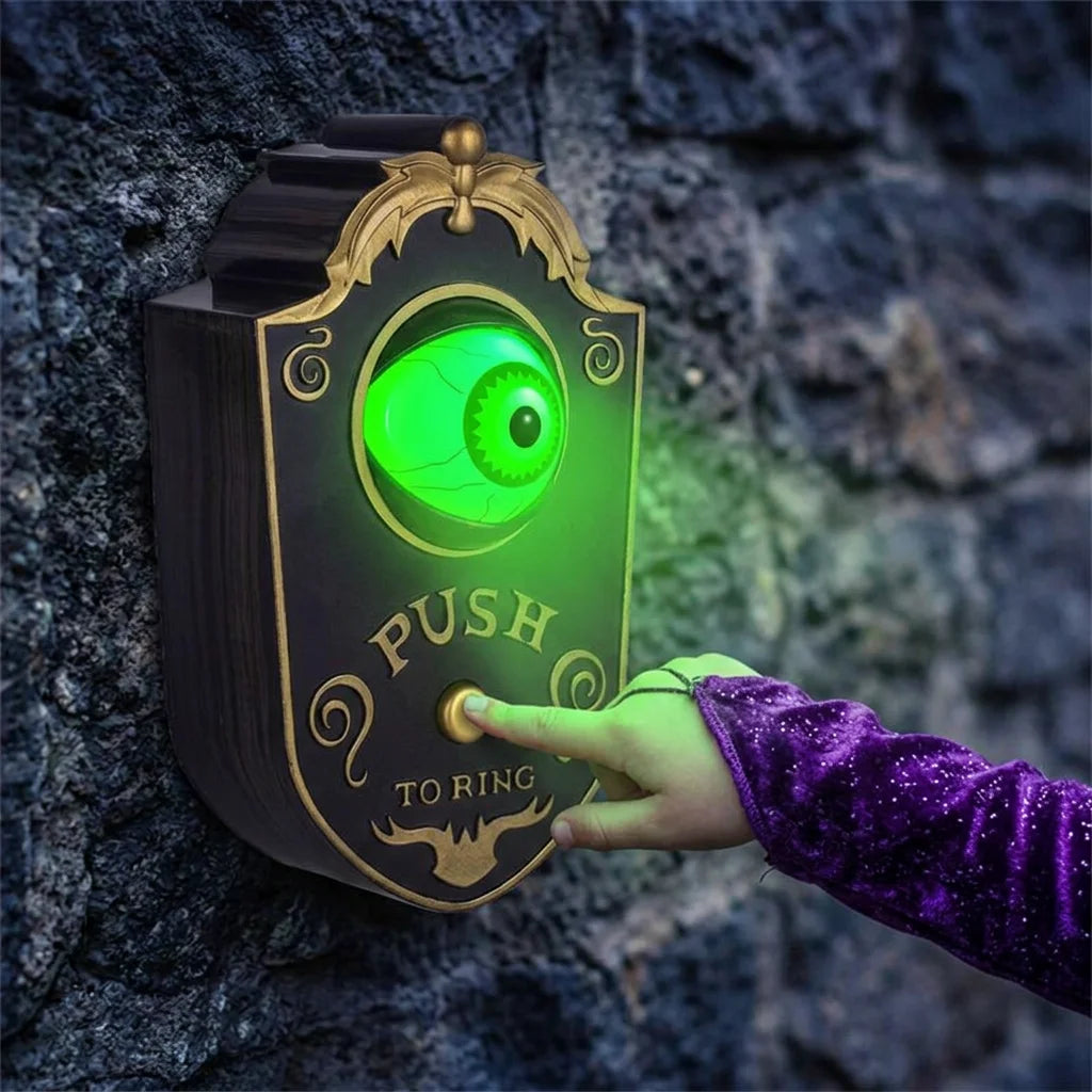 GhostEye™ - Interactive horror doorbell with moving eye and sound effects