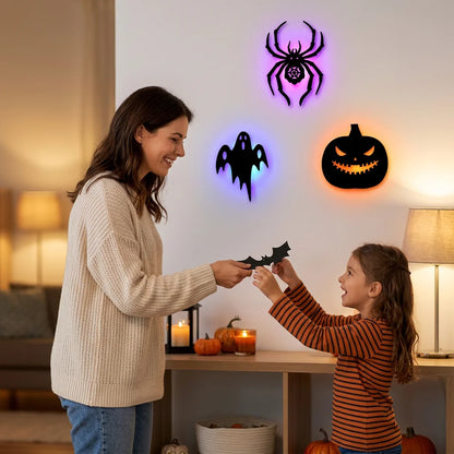 WallGlow™ - 8-Pack Halloween LED Silhouette Wall Lights