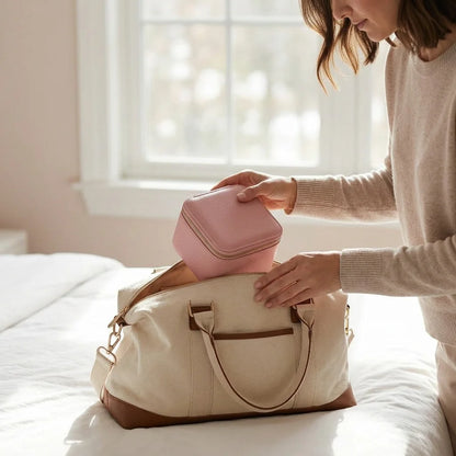 JewelZip™ - Portable jewelry organizer with 12 secure zipper pockets