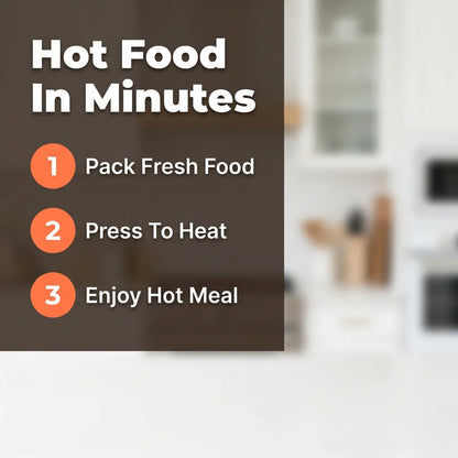 WarmBox™ - Portable stainless steel electric meal warmer for office and travel