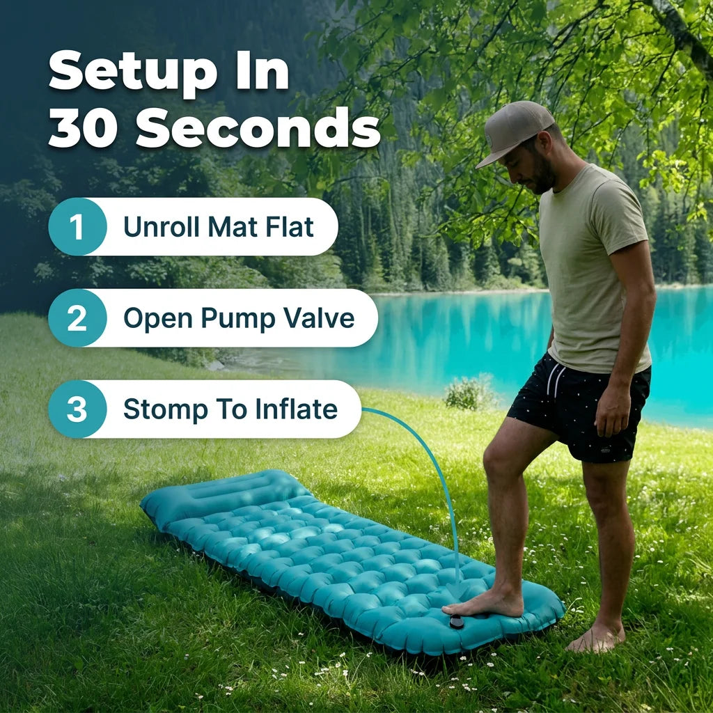 FlexBed™ - Ultralight and compact sleeping mat for every adventure