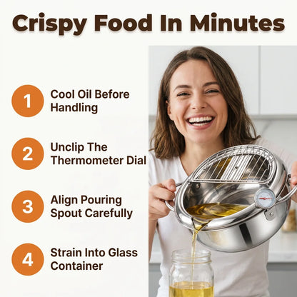 SmartFry™ - Precision temperature control for crispy restaurant-quality results