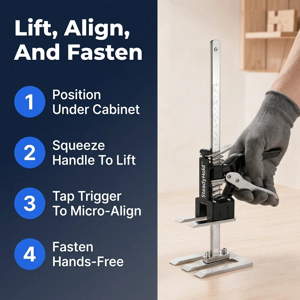 SteadyHold™ - Precision Height Adjustable Support for Solo Cabinet Assembly
