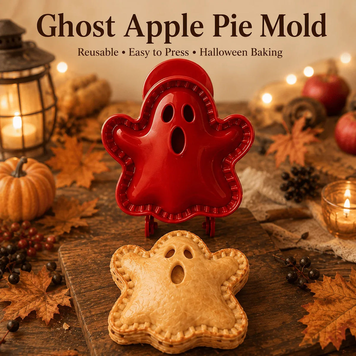 PiePress™ - 8 Piece Halloween Mini Pie Mold Set for Spooky Baking