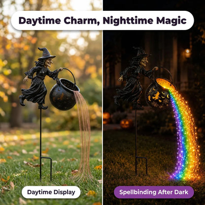 MagicBrew™ - Illuminated witch garden stake with magical projection effects
